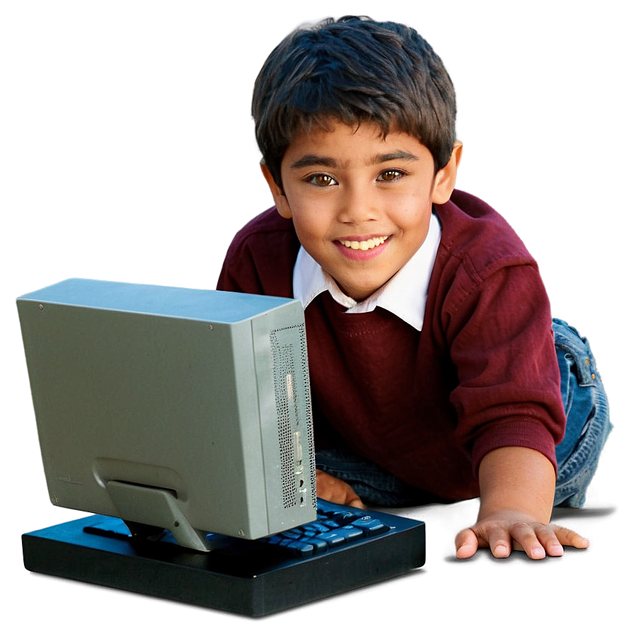 Boy With Computer Png Uys