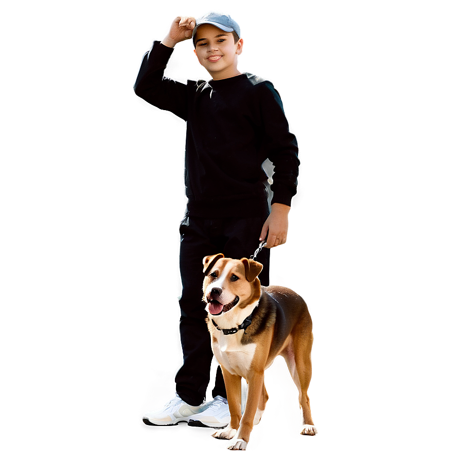 Boy with Dog PNG 05212024 PNG with transparent background