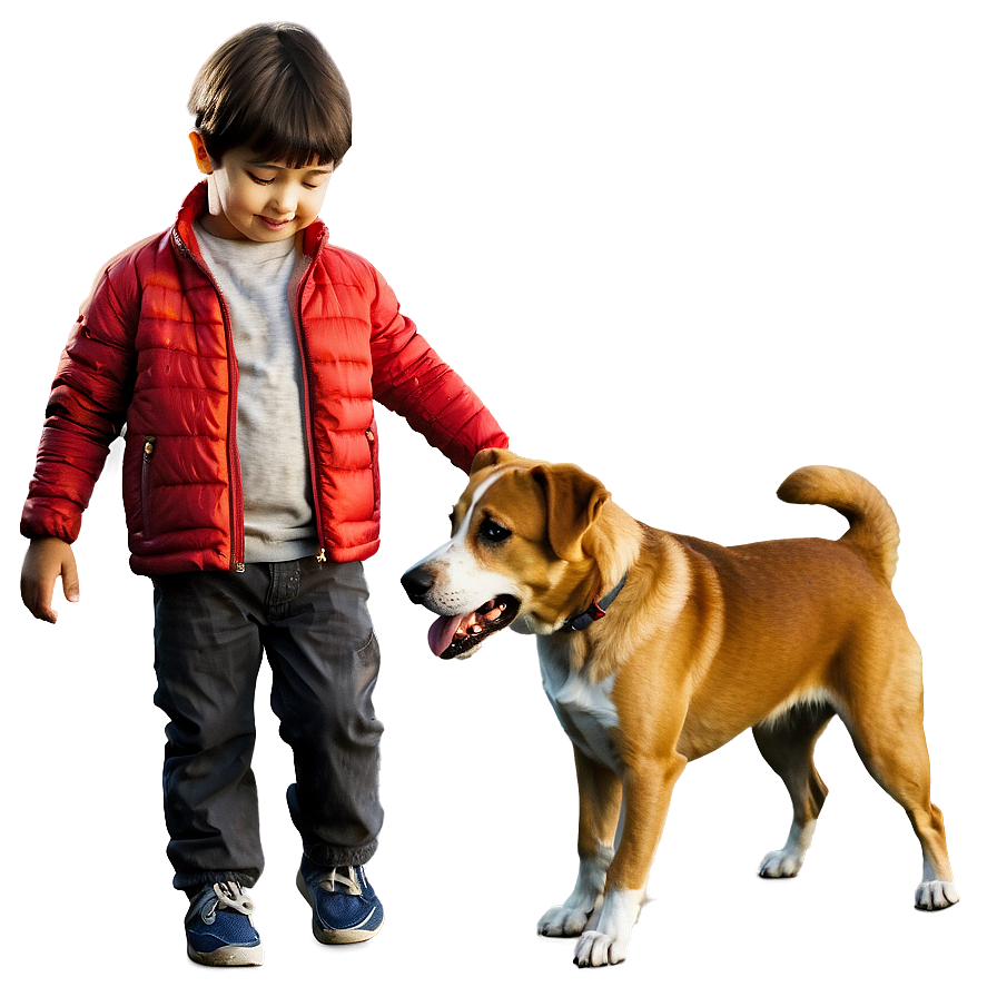 Boy with Dog PNG ltb31 PNG with transparent background