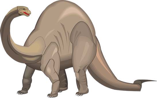 Brachiosaurus Dinosaur Illustration PNG with transparent background