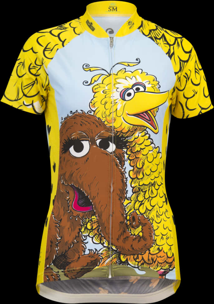 Brainstorm Jersey Big Bird Front - Sesame Street Snuffy Shirts PNG with transparent background
