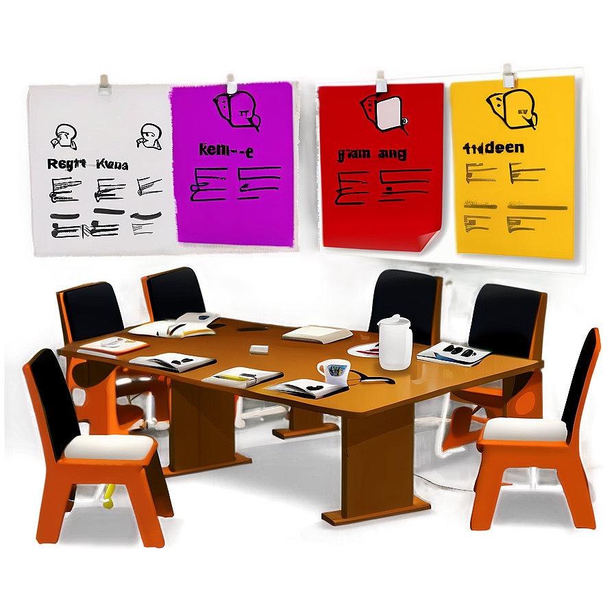 Brainstorming Session Setup PNG lyr85 PNG with transparent background