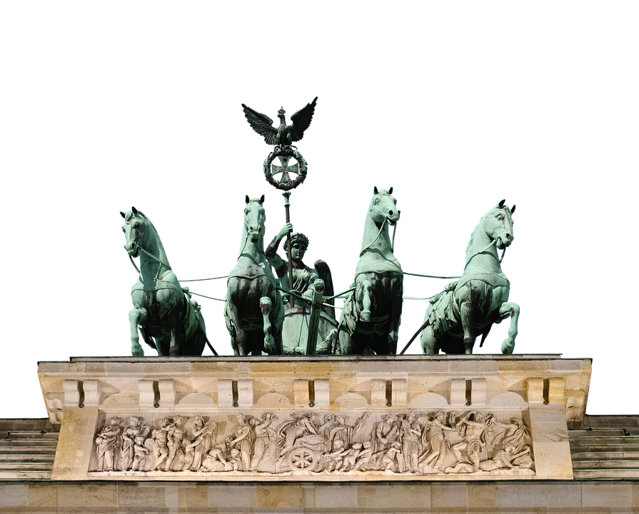 Brandenburg Gate Quadriga Statue PNG with transparent background