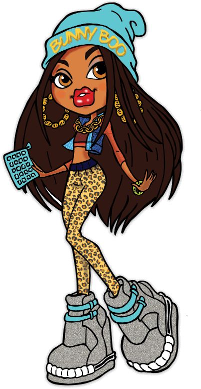 Bratz Birthday Babe Birthday Card , Png Download - Bratz Cartoon Characters Sasha, Transparent Png PNG with transparent background