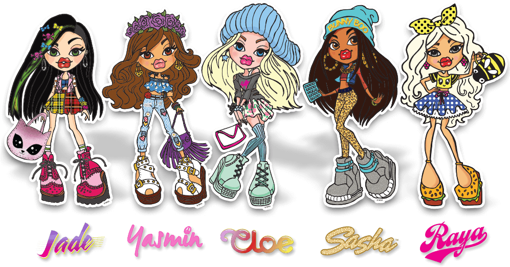 Transparent Hello My Name Is Clipart - Cartoon Bratz Dolls Names, HD Png Download PNG with transparent background