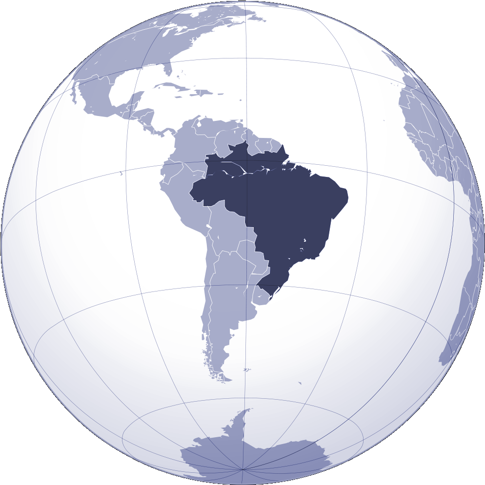 Where Is Brazil Located Large Map - World Map, HD Png Download PNG with transparent background