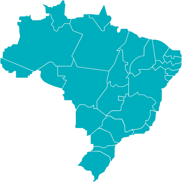 Map Brazil Svg Clip Arts - Mapa Do Brasil Svg, HD Png Download PNG with transparent background