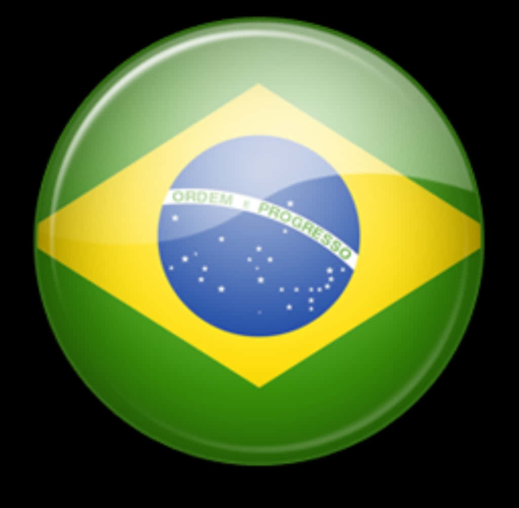 Brazilian Flag Button