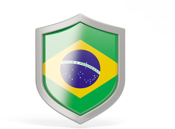 Brazilian Flag Shield Graphic