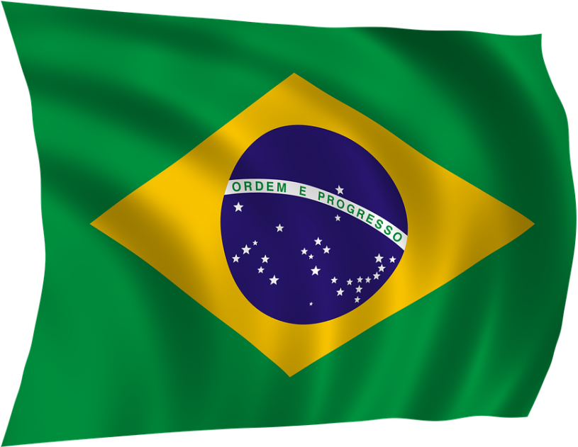 Brazilian Flag Waving