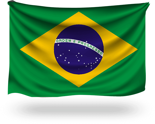 Brazilian National Flag Waving