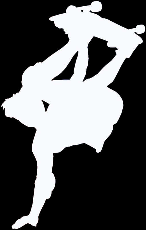 Different Kinds Of Sports - Skateboarder White Silhouette, HD Png Download PNG with transparent background