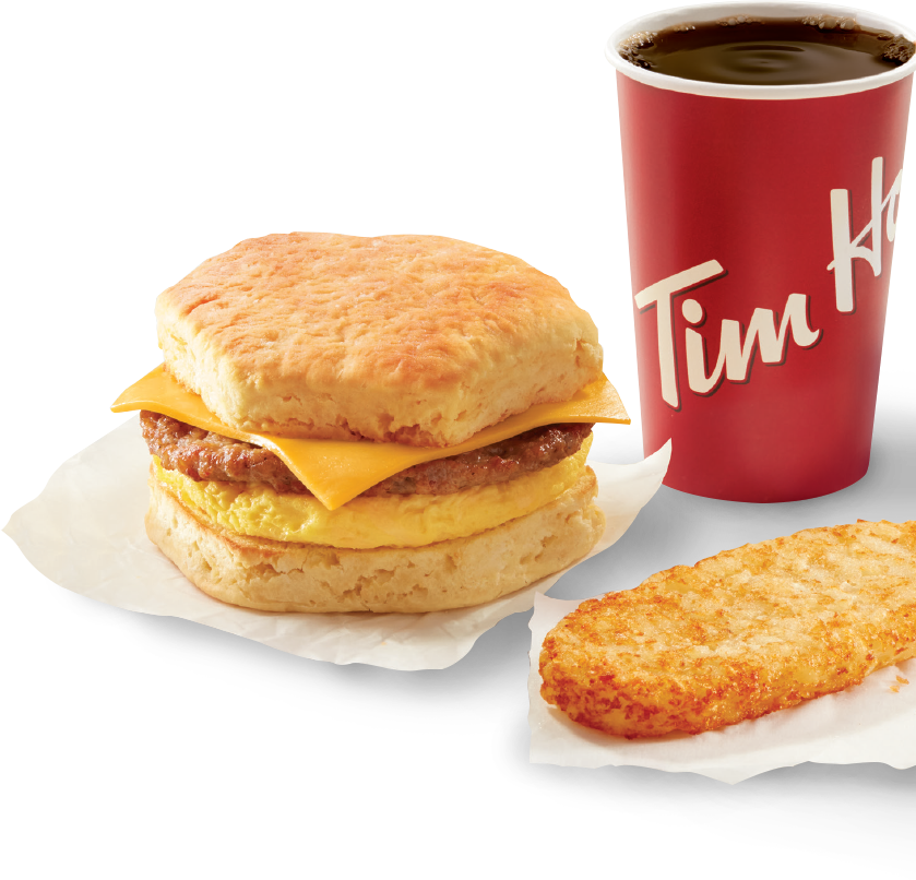 Variety Of Tim Hortons Breakfast Products - Breakfast Anytime Tim Hortons, HD Png Download PNG with transparent background