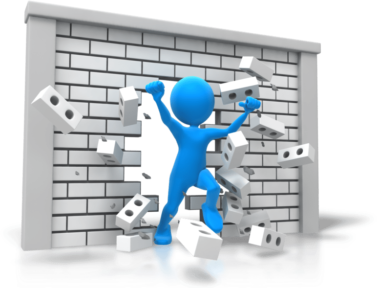 Breaking Through Your Brick Walls By The Use Of A Habits - Person Breaking Through Wall PNG with transparent background