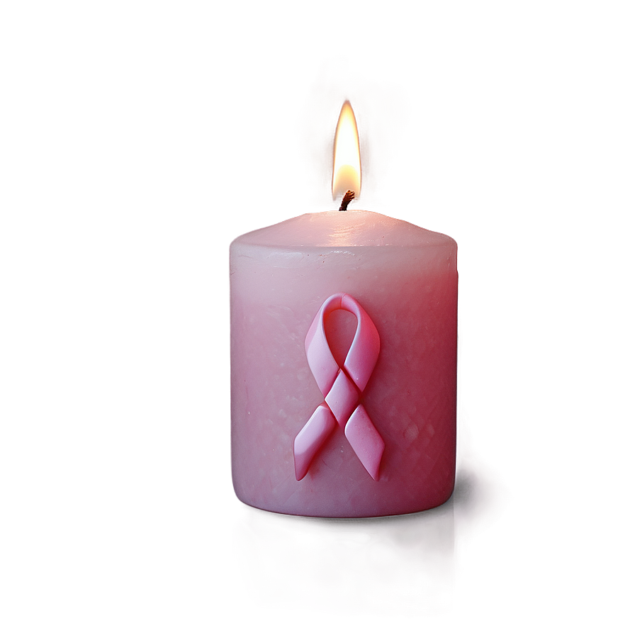 Breast Cancer Awareness Pink Candle Png Qos47