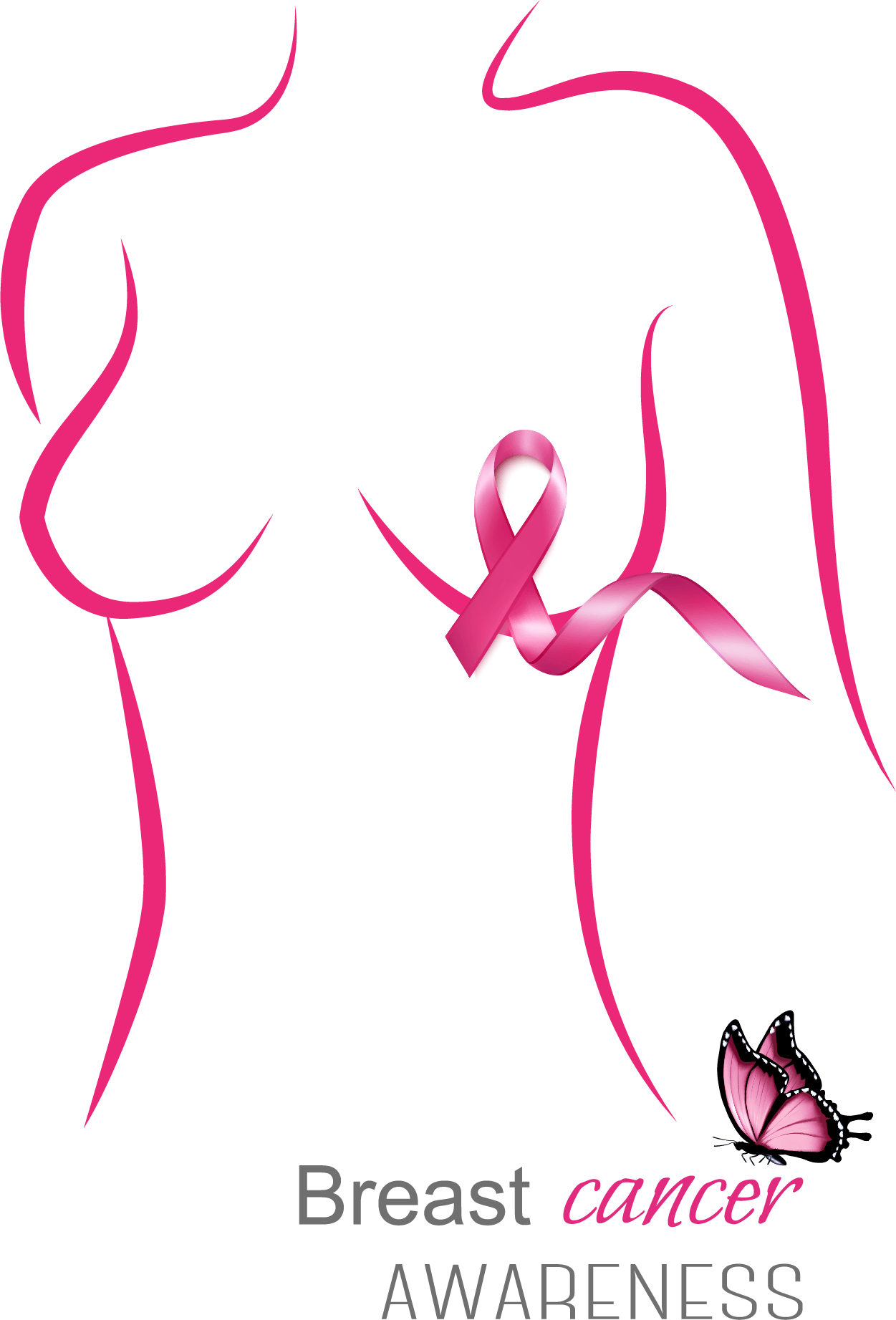 Breast Cancer Awareness Ribbon Graphic