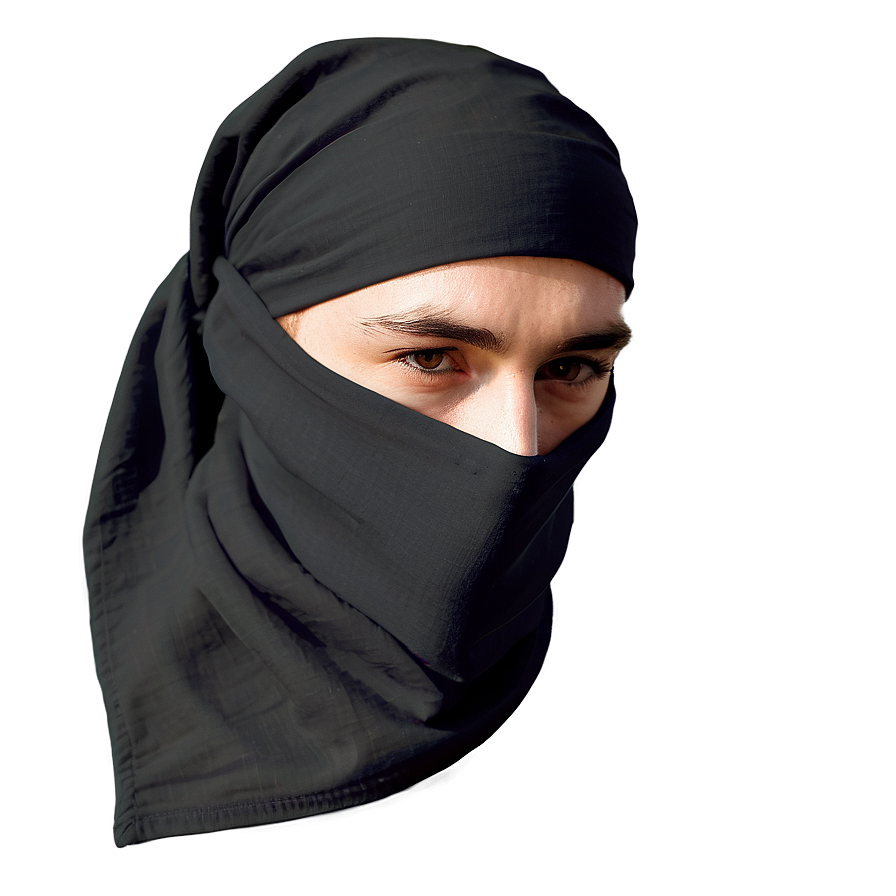 Breathable Black Bandana Png 06122024