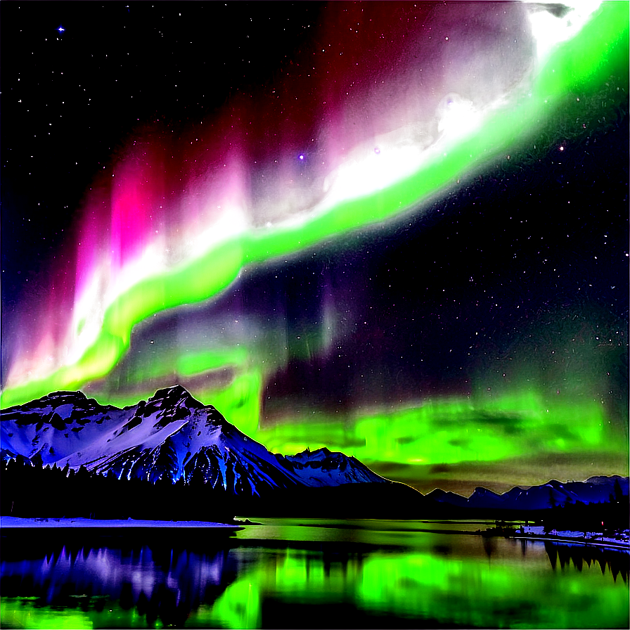 Breathtaking Aurora Landscape Png Cfd