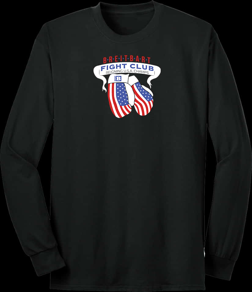 Breitbart Fight Club Black Shirt PNG with transparent background