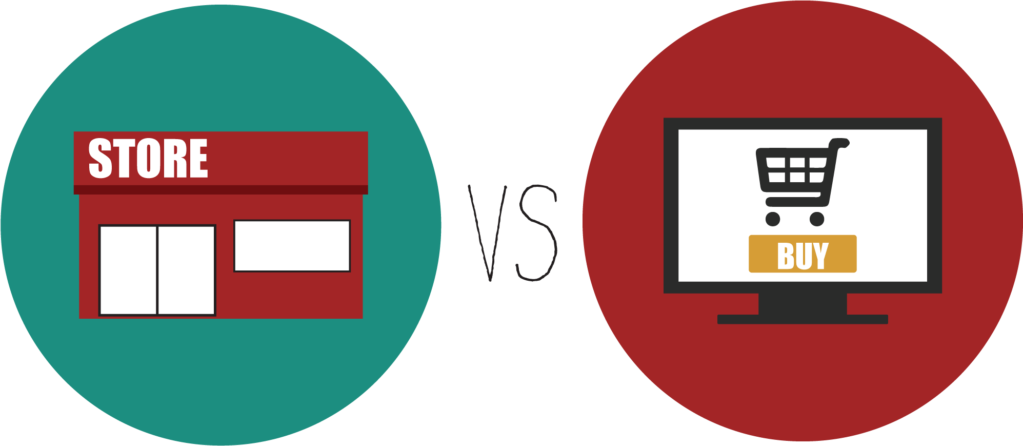 Brickand Mortar V S Online Shopping PNG with transparent background