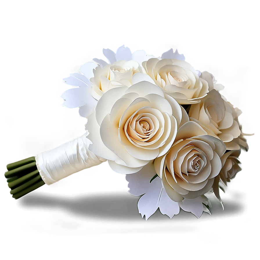 Bridal Paper Flower Bouquet Png 06282024