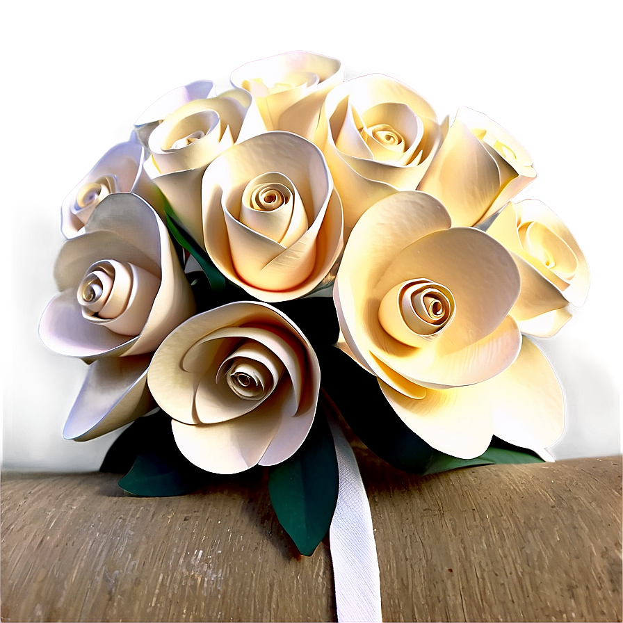 Bridal Paper Flower Bouquet Png 78