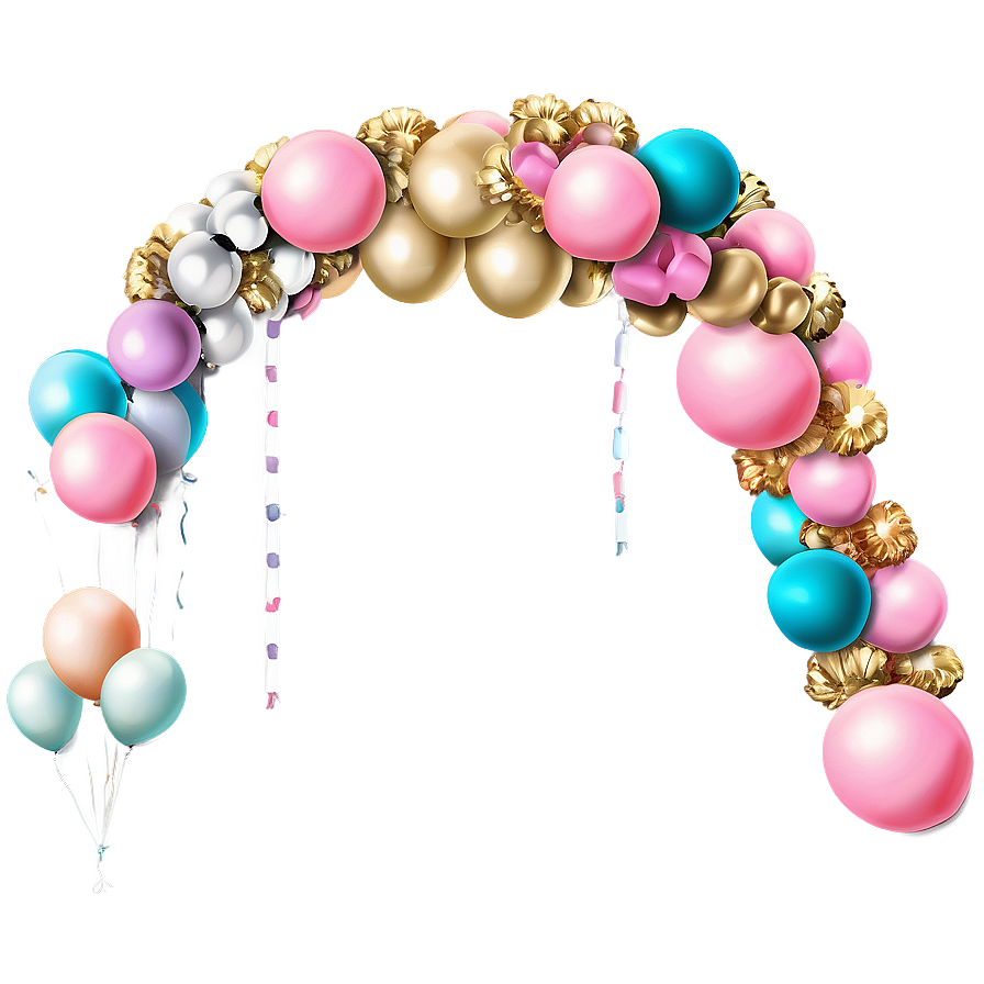 Bridal Shower Balloon Garland Png 06282024