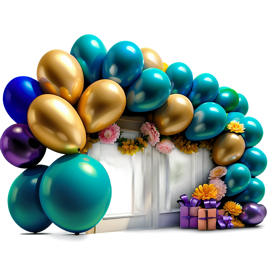 Bridal Shower Balloon Garland Png 06282024