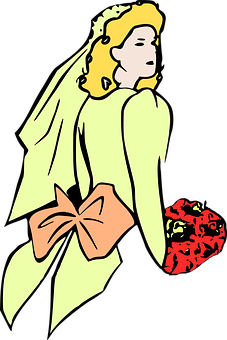 Bride Illustration Vector Art PNG with transparent background