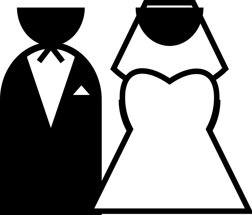 Brideand Groom Silhouette Clipart