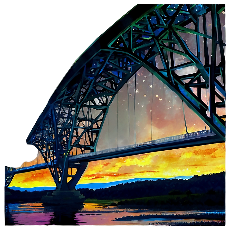 Bridge Under Starry Night Png 05242024