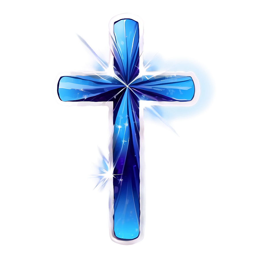 Bright Blue Cross Composition Png Qxg