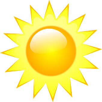 Bright Cartoon Sun Graphic