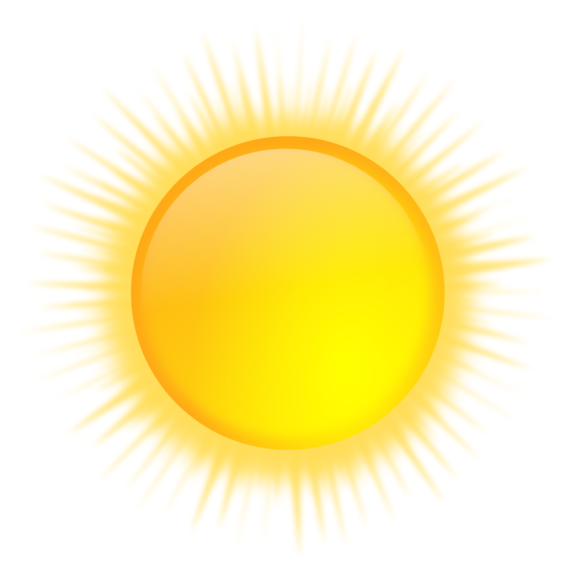 Bright Cartoon Sun Illustration