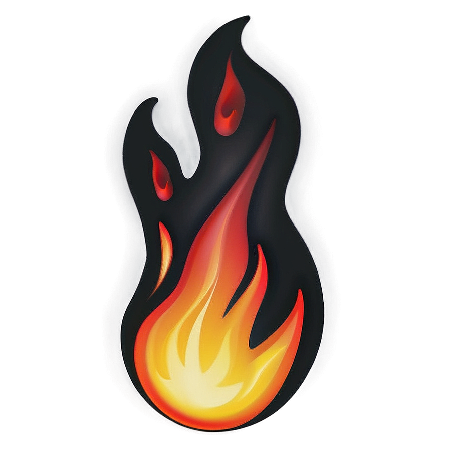 Bright Fire Emoji Illustration PNG iwy5 PNG with transparent background