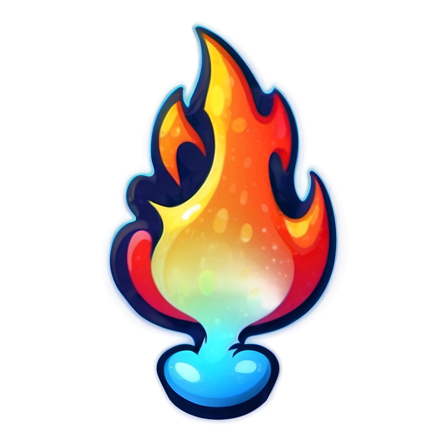 Bright Fire Emoji Illustration PNG yto PNG with transparent background