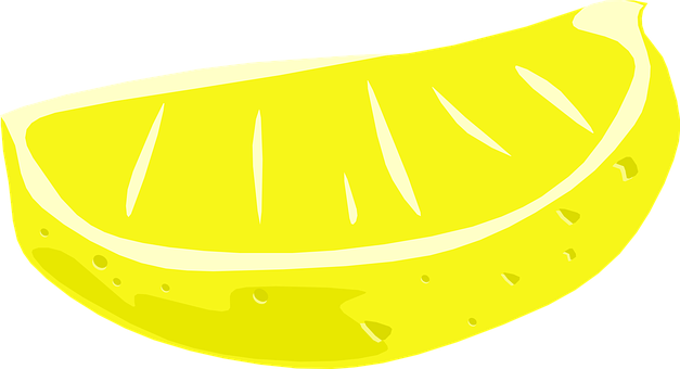 Bright Lemon Slice Illustration PNG with transparent background