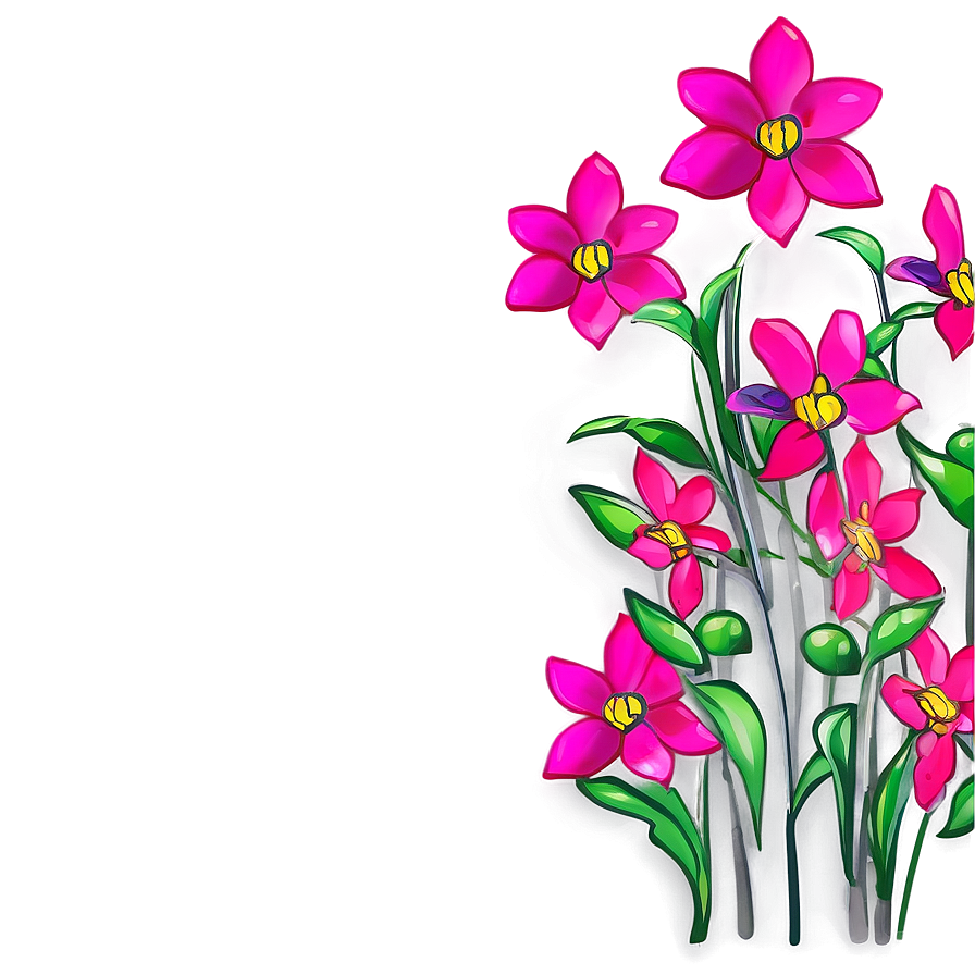 Bright Pink Flower Art Png 05242024