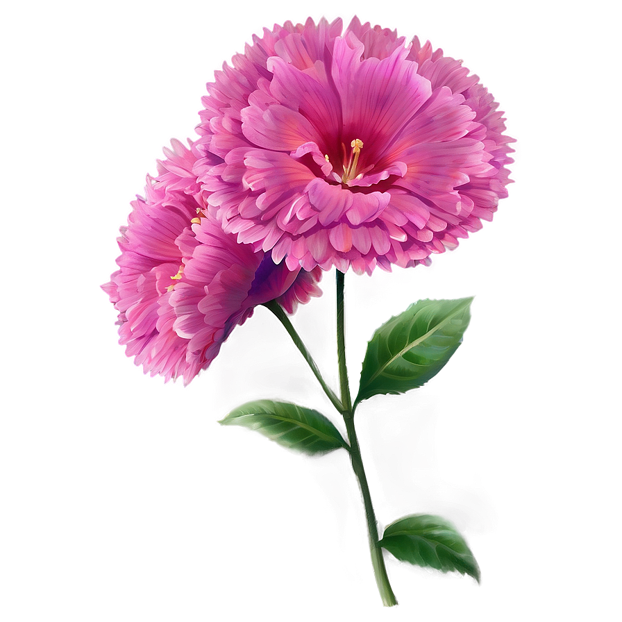 Bright Pink Flower Art Png 18