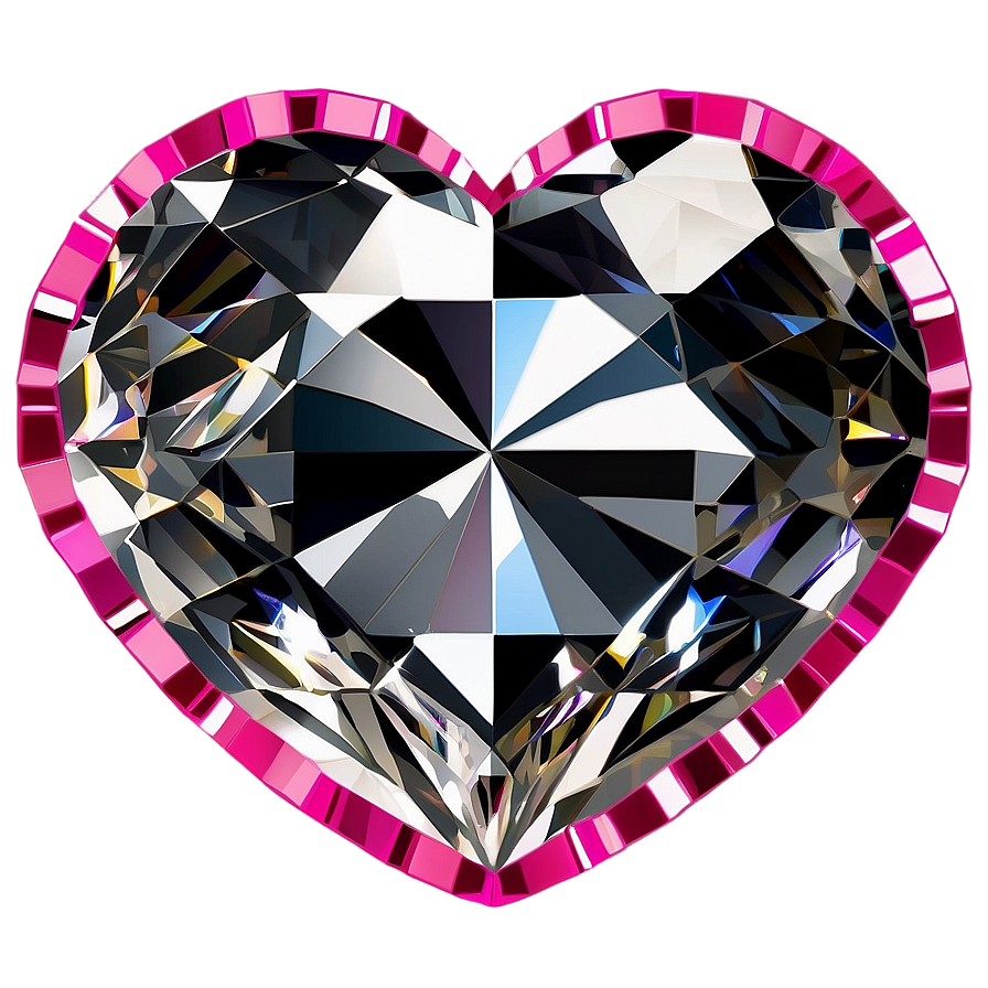 Bright Pink Heart Diamond Symbol Png Xuc