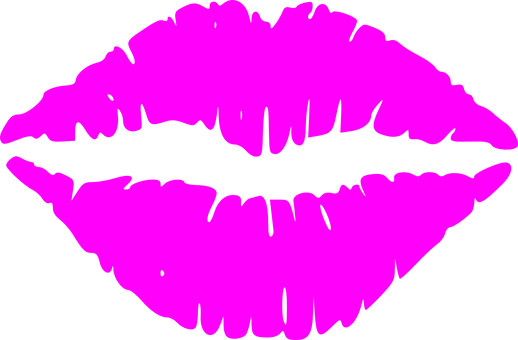 Bright Pink Lips Graphic