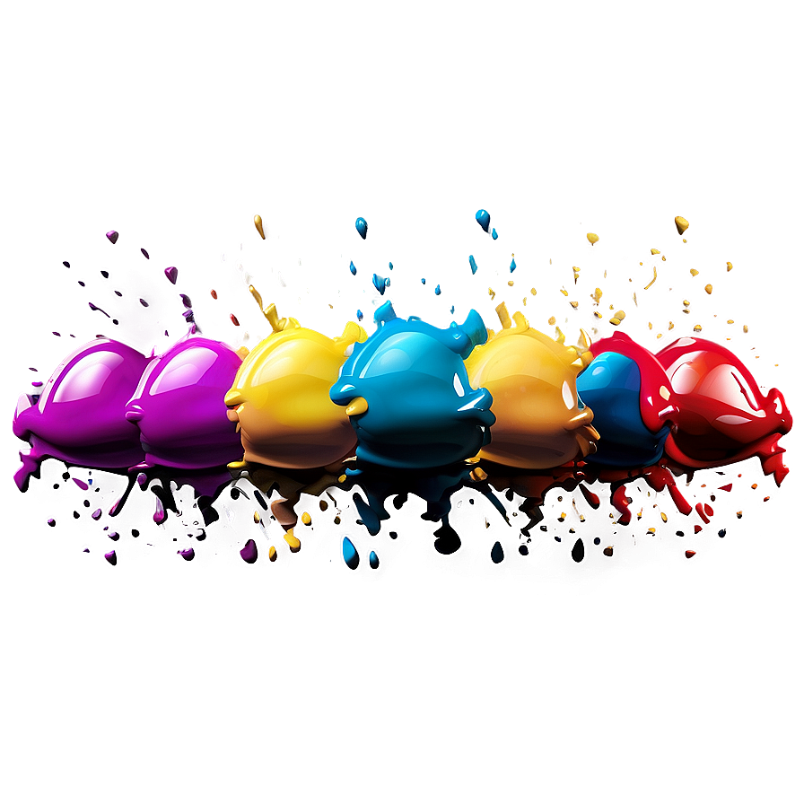 Bright Pop Color Splash Png Lld