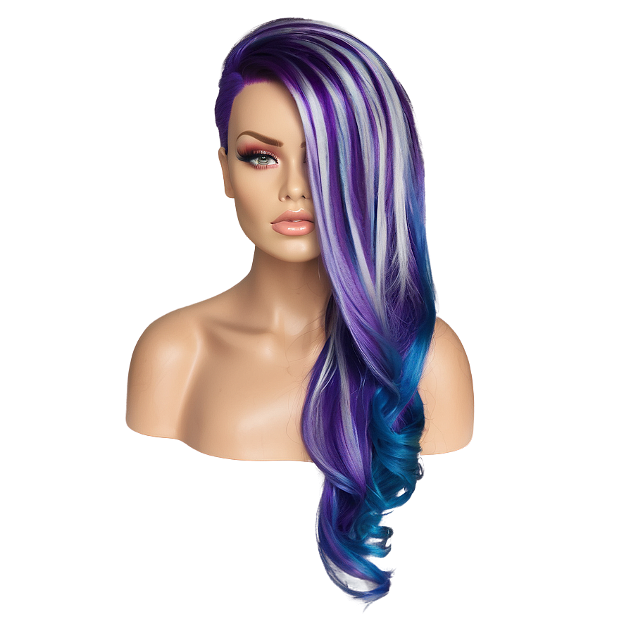 Bright Purple Hair Streaks Png Euk