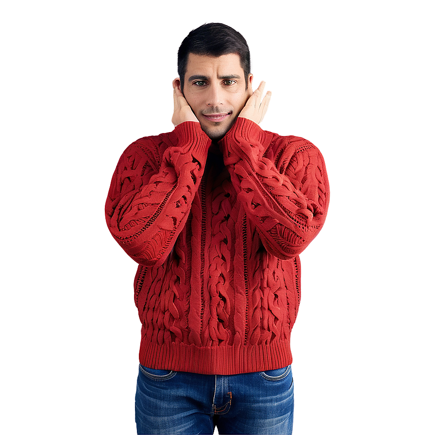 Bright Red Sweater Png 29