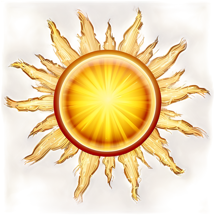 Bright Sun Illustration Png 06262024