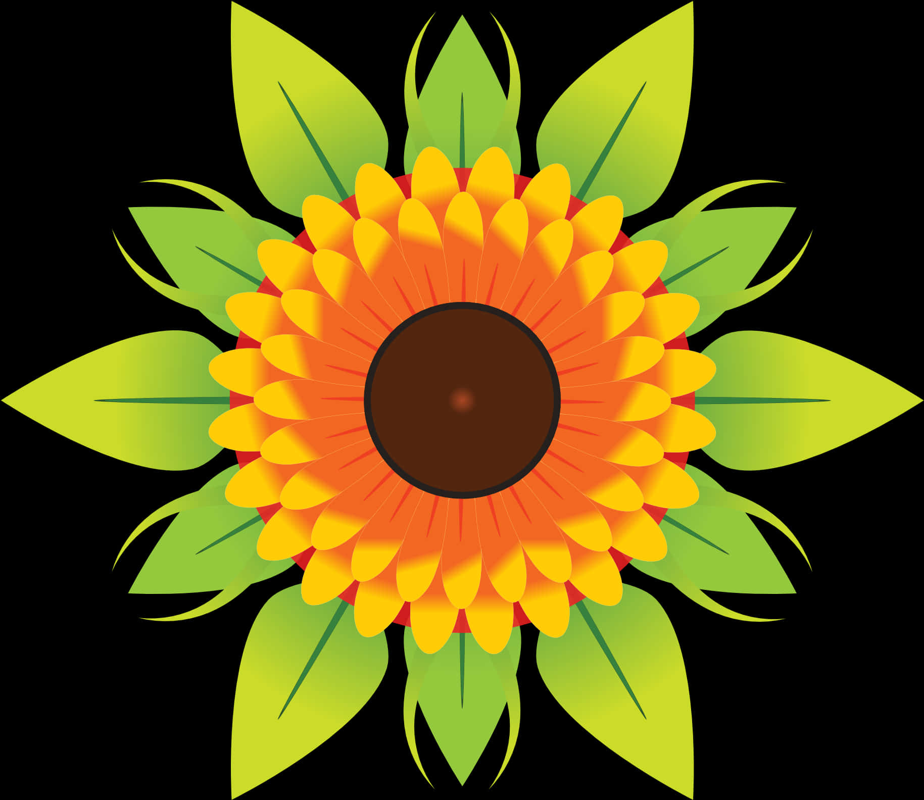 Bright Sunflower Vector Illustration