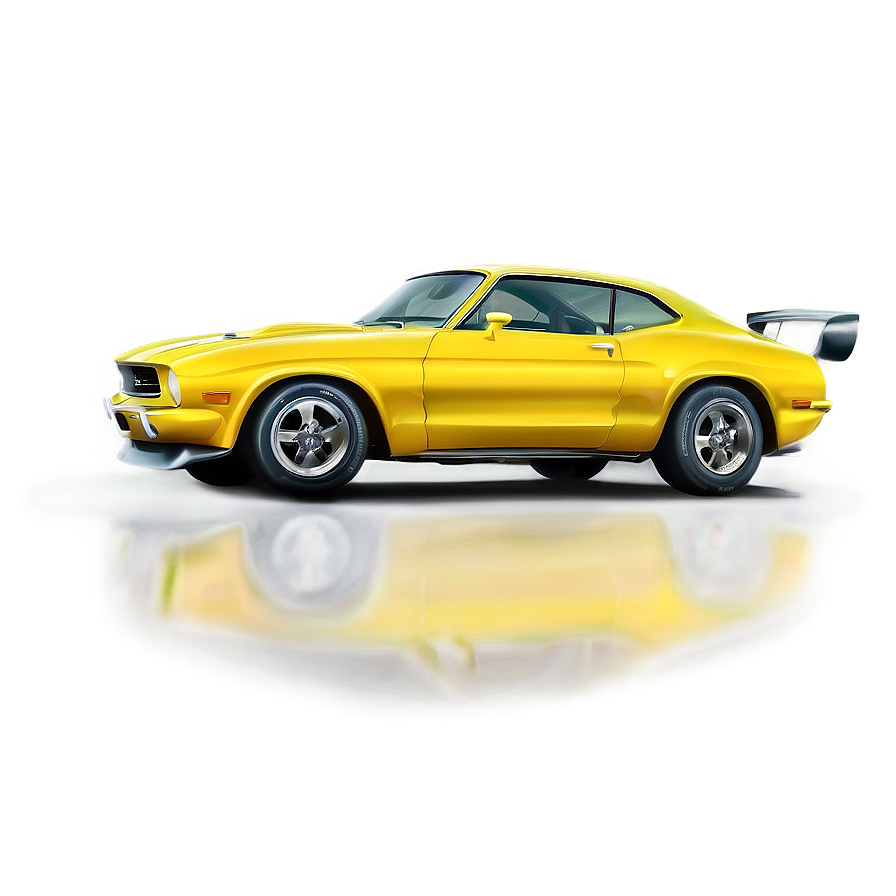 Bright Yellow Car Drawing Png Gmt90