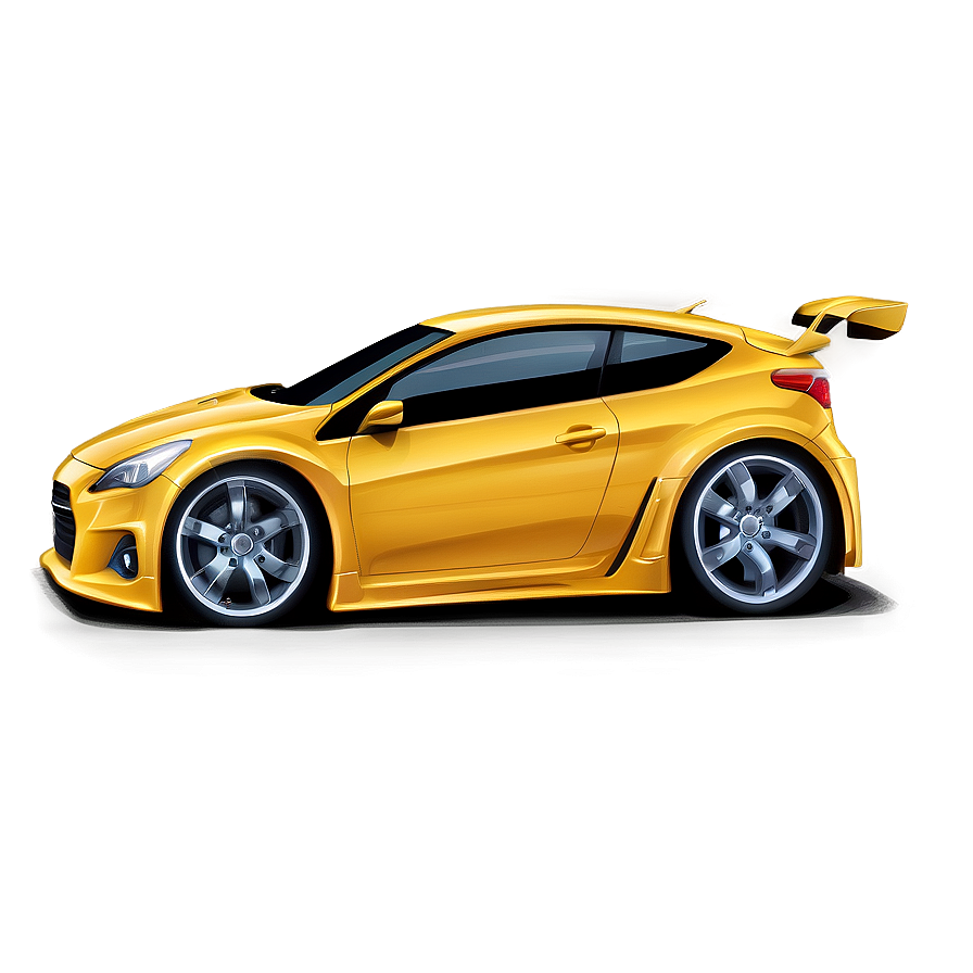 Bright Yellow Car Drawing Png Tas