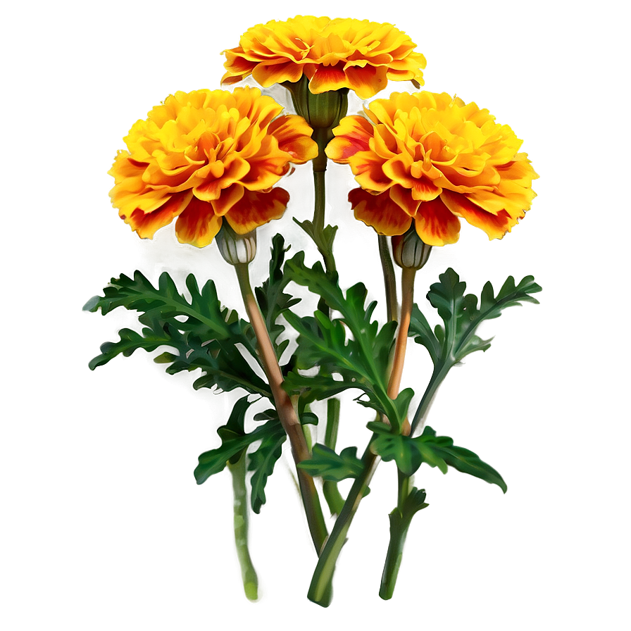 Bright Yellow Marigolds Png Foo28