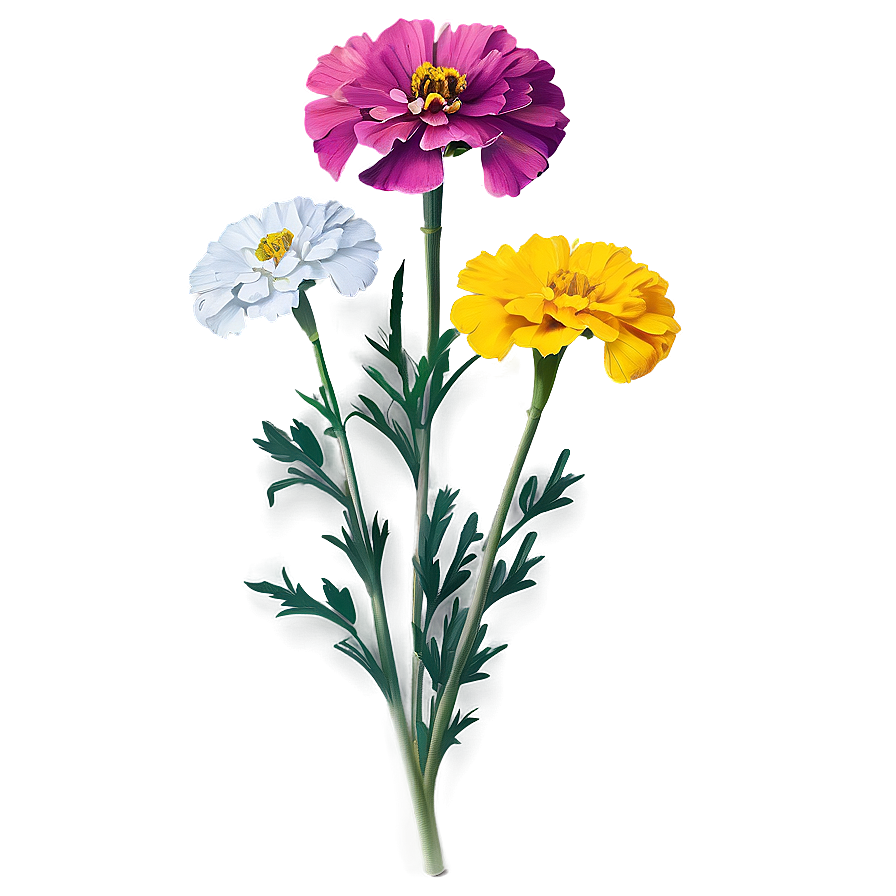 Bright Yellow Marigolds Png Oio